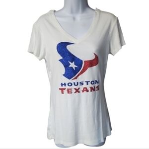District Women's White Houston Texans Tee
